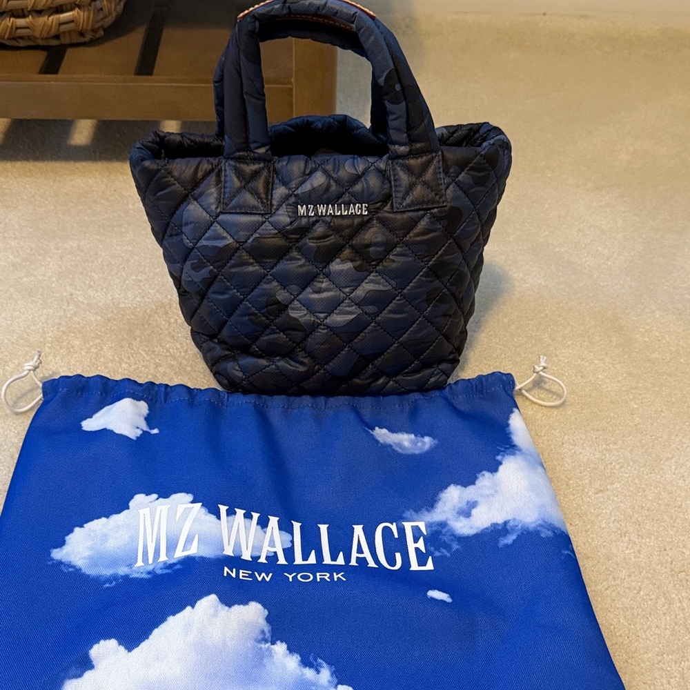 MZ Wallace Navy Camo Quilted Mini Tote NWOT
